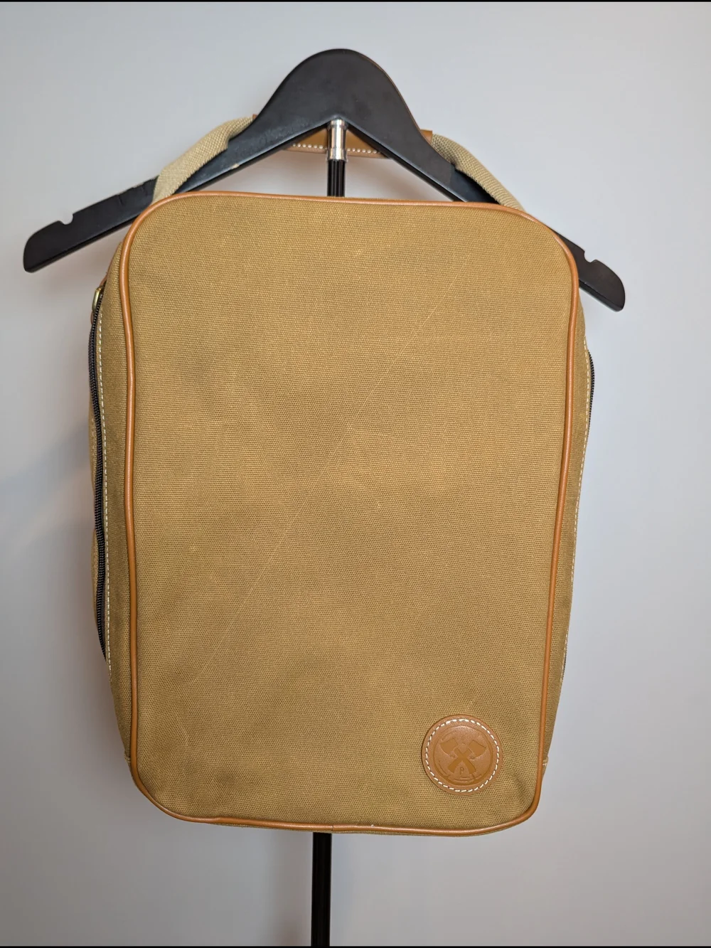 Lumberjack Plaid Camel Canvas Golf Shoe Bag Blokecore